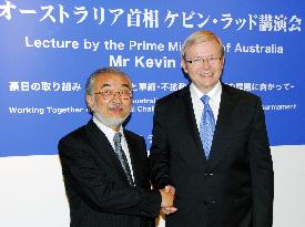 Rudd urges Japan to work with Australia on climate change