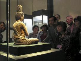 Buddha statue auctioned in New York on display at Tokyo museum
