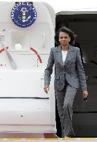 Rice arrives in Japan for G-8 foreign ministerial meeting