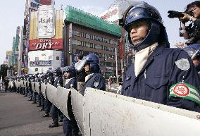 Riot police on alert in Sapporo ahead of G-8 Summit