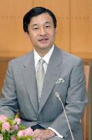 Crown prince to speak about Japan's water history