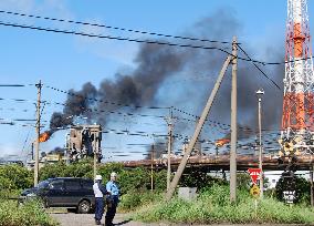 Fire at gas pipe of Nippon Steel coke factory in Kitakyushu