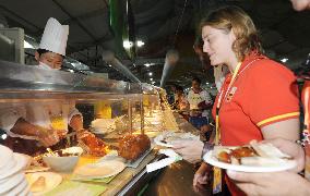 Peking duck served at Olympic Athletes' Village in Beijing