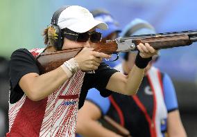 Japan's Nakayama places fourth in women's trap shooting