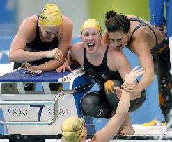 Australia wins women's 4x200-meter freestyle relay