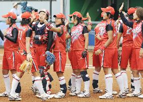 Olympics: Japan books spot in softball medal round