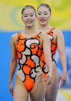 Japan in 3rd after synchronized duet technical routine