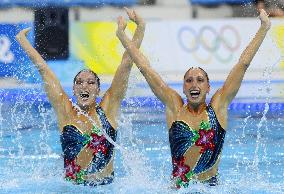 Spain in 2nd after synchronized duet technical routine