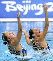 Russia's Davydova, Ermakova win synchronized duet free routine