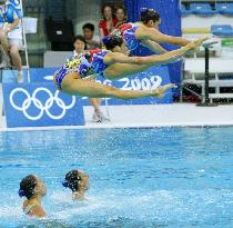 Spain second after synchronized swim's team technical routine