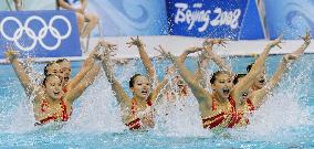China wins bronze medal in synchronized swimming team event