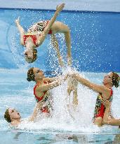 Spain wins silver medal in synchronized swimming team event