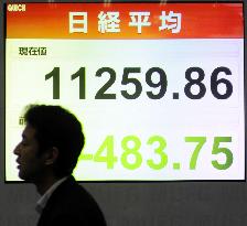 Tokyo stocks dive following Wall St. plunge