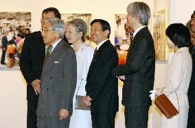 Imperial family members visit photo exhibition