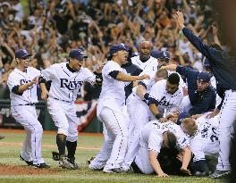 Rays advanced to World Series for 1st time in team history