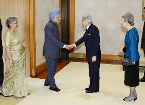 Indian PM Singh, wife meet Japanese emperor, empress