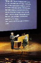 Japanese Nobel laureates give lectures before award ceremony