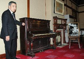 Old piano played by Einstein returns to Japan's Nara hotel