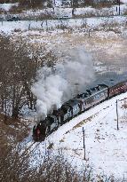 Railway fans treated to double steam locomotive run