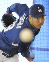 Los Angeles pitcher Kuroda gears up for 2nd MLB season