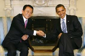 Obama, Aso agree to boost ties, work to spur economy