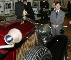 Crown Prince Naruhito visits Emperor Showa Memorial Museum