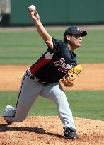 Kawakami pitches in exhibition game