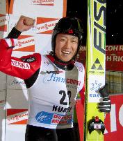 Veteran jumper Okabe of Japan wins at World Cup in Finland