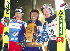 Veteran ski jumper Okabe wins World Cup event in Finland