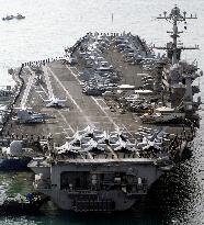 Aircraft carrier John C. Stennis at Busan Port to join drills