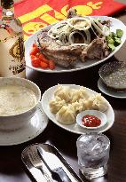 World Cuisine in Tokyo: Mongolian lamb dumplings, milk soup