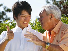 Japan's Ishikawa meets with Palmer in Florida
