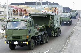 Missile units arrive in Sendai ahead of N. Korean launch