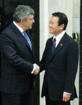 Aso meets with British PM Brown