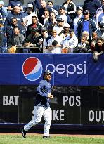 Matsui practices at new Yankee Stadium