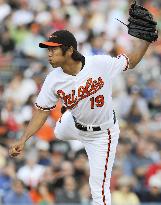 Baltimore Orioles Uehara pitches against Washington Nationals