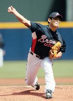 Atlanta Braves Kawakami pitches against Detroit Tigers