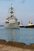 Japan destroyers on antipiracy mission make 1st port call in Djibouti