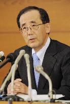 Shirakawa suggests BOJ may downgrade economic assessment