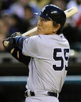 Yankees' Matsui doubles against Tigers