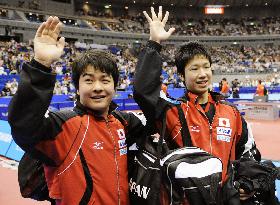 Mizutani, Kishikawa advance to semifinals in men's doubles