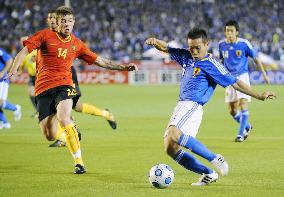 Japan vs Belgium in 3-nation Kirin Cup soccer tournament