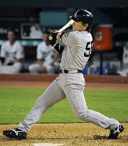 H. Matsui singles, Yankees loses 2-1 to Marlins