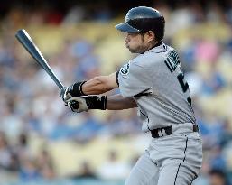 Seattle Mariners' Ichiro 3-for-5 against L.A. Dodgers