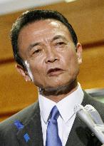 Aso changes Cabinet lineup, retains party leaders