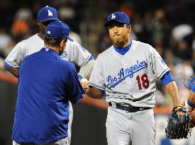 L.A. Dodgers' Kuroda suffers 5th loss against N.Y. Mets