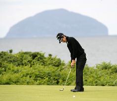 Ishikawa practices at Turnberry for British Open