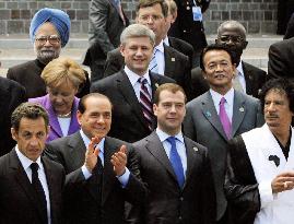 Leaders of G-8, developing countries end session in Italy