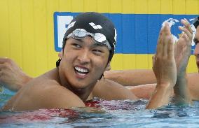 Japan's Koga wins silver in men's 50m backstroke