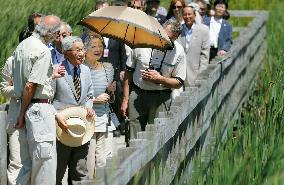 Japan imperial couple in Canadian wetland Mer Bleue